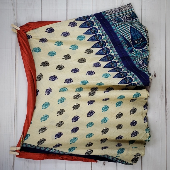 Darn Good Yarn Sari Silk Wrap Skirt Tea Goddess - Picture 6 of 16